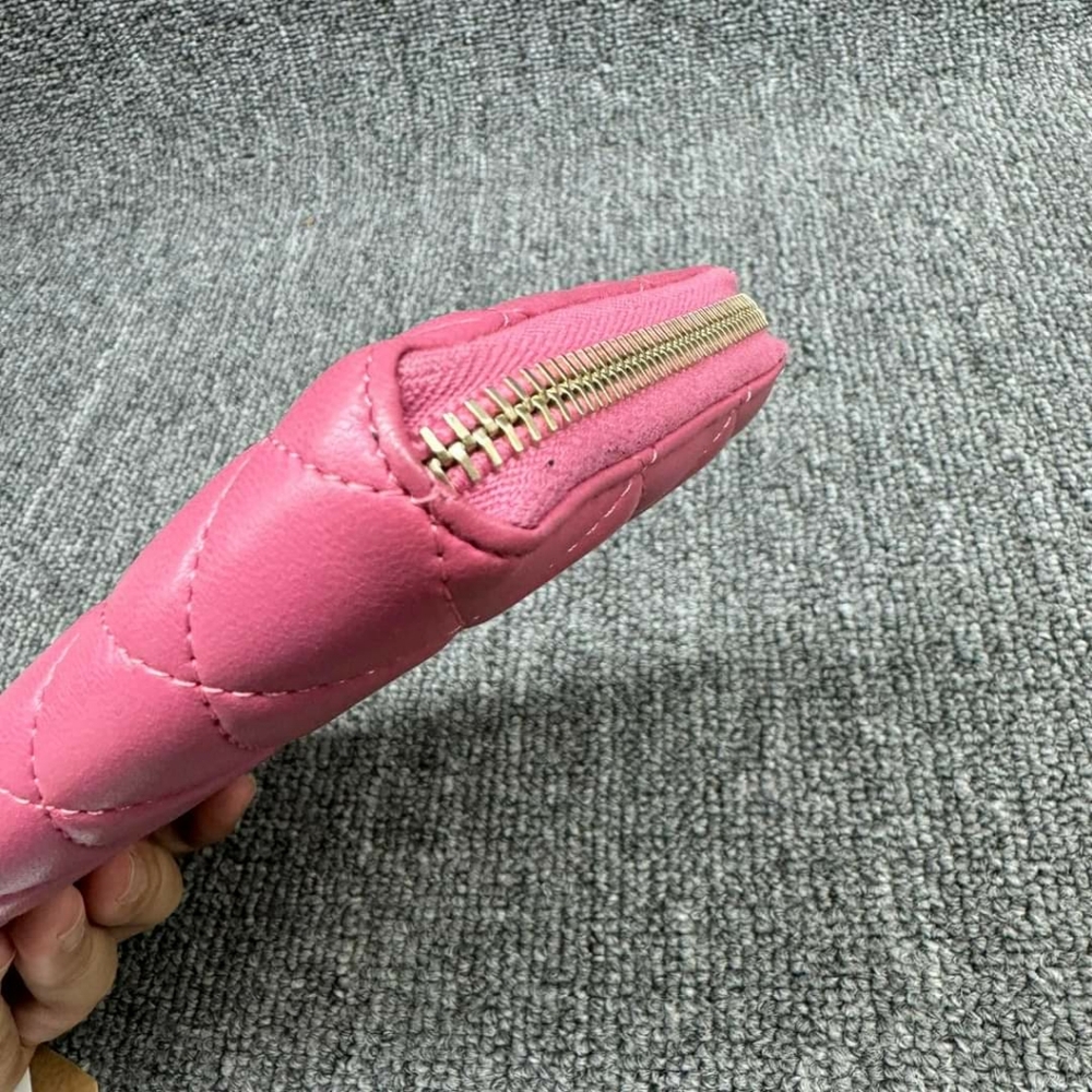 100% Authentic CHANEL Pink Leather Wallet - Picture 6 of 14
